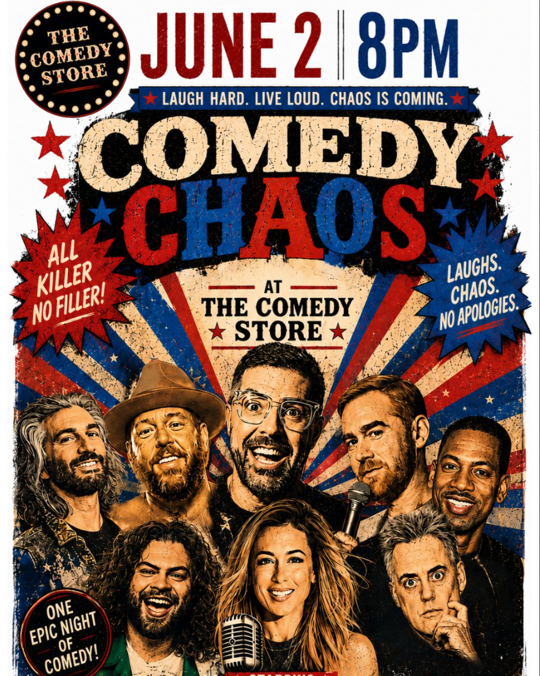 *JUST ADDED: Bert Kreischer* Comedy Chaos with Sam Tripoli - Andrew Santino, Iliza Shlesinger, Tony Rock, Amir K, Dustin Ybarra, Orny Adams +more!
