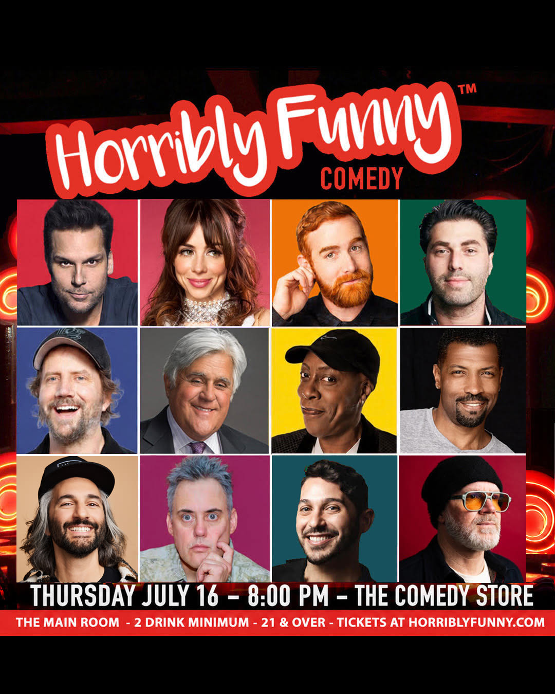 *Low Ticket Warning* Horribly Funny - Arsenio Hall, Jay Leno, Dane Cook, Natasha Leggero, Deon Cole, Andrew Santino, Adam Ray, Jamie Kennedy, Orny Adams, Amir K, Dean Delray, Nicky Paris and More!