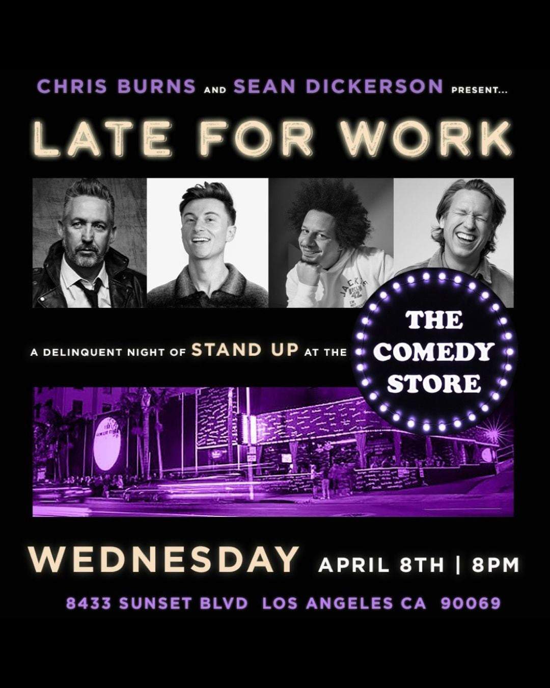 *JUST ADDED: Tacarra Williams* Late For Work - Pete Holmes, Eric Andre, Kelly Ryan, Trevor Wallace, Harland Williams +more!