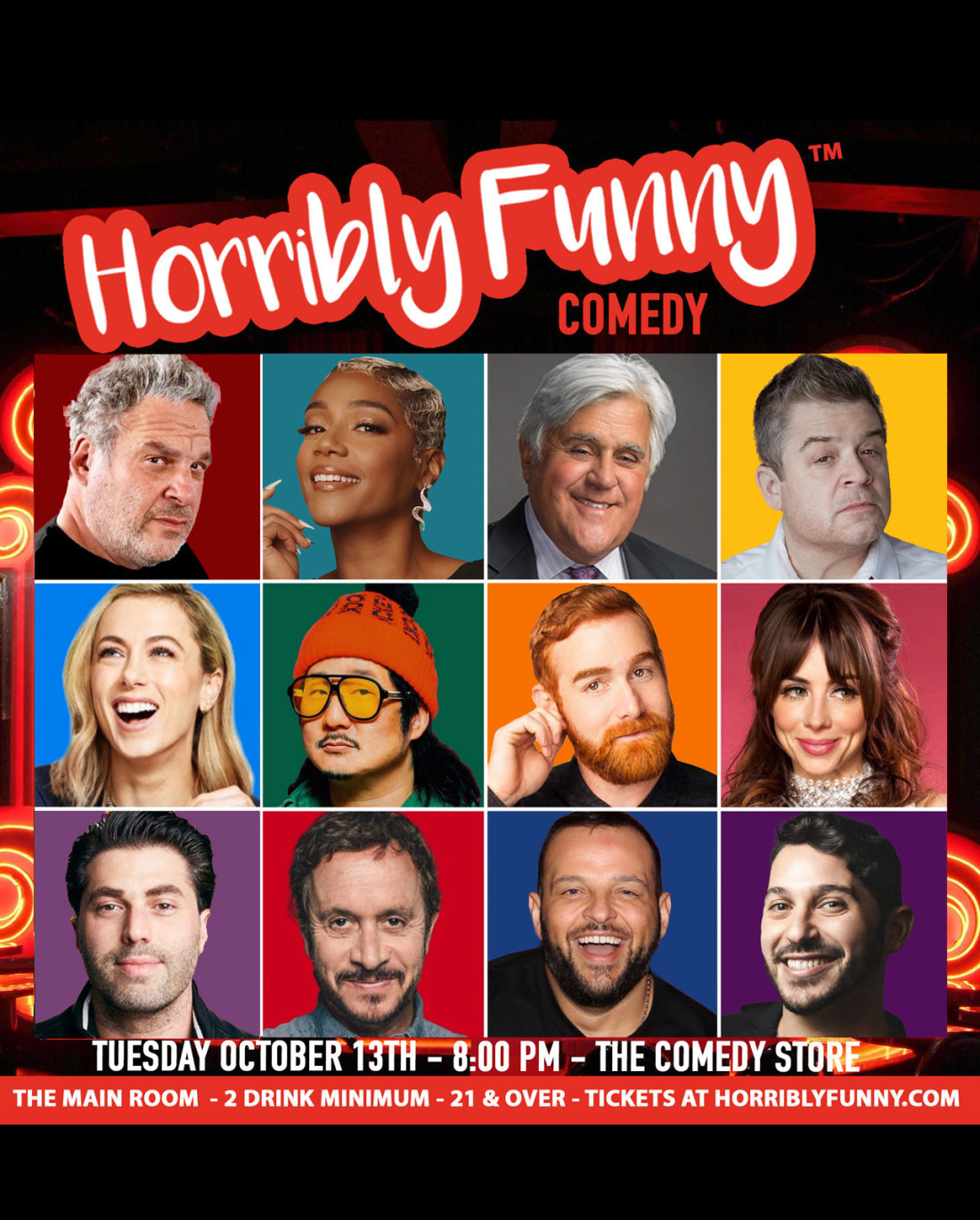 Horribly Funny - Tiffany Haddish, Bobby Lee, Andrew Santino, Patton Oswalt, Jay Leno, Jeff Garlin, Iliza Shlesinger, Natasha Leggero, Pauly Shore, Adam Ray, Daniel Franzese and Nicky Paris!
