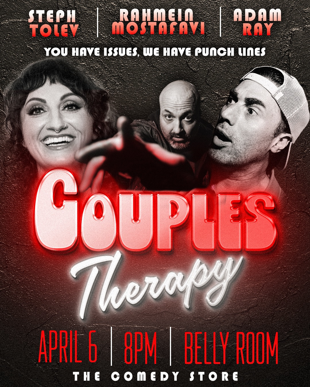 Couples Therapy: A Comedy Show with Rahmein Mostafavi - Steph Tolev, Adam Ray +more!
