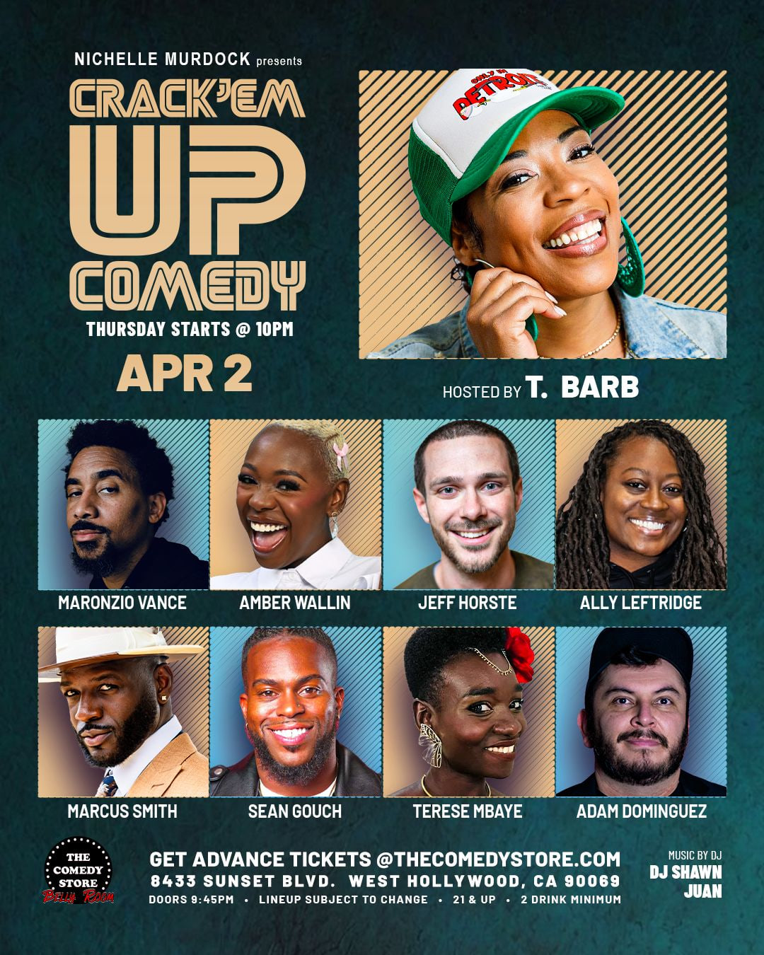 Crack'Em Up Thursdays - Hosted by T Barb with Maronzio Vance, Amber Wallin, Jeff Horste +more!