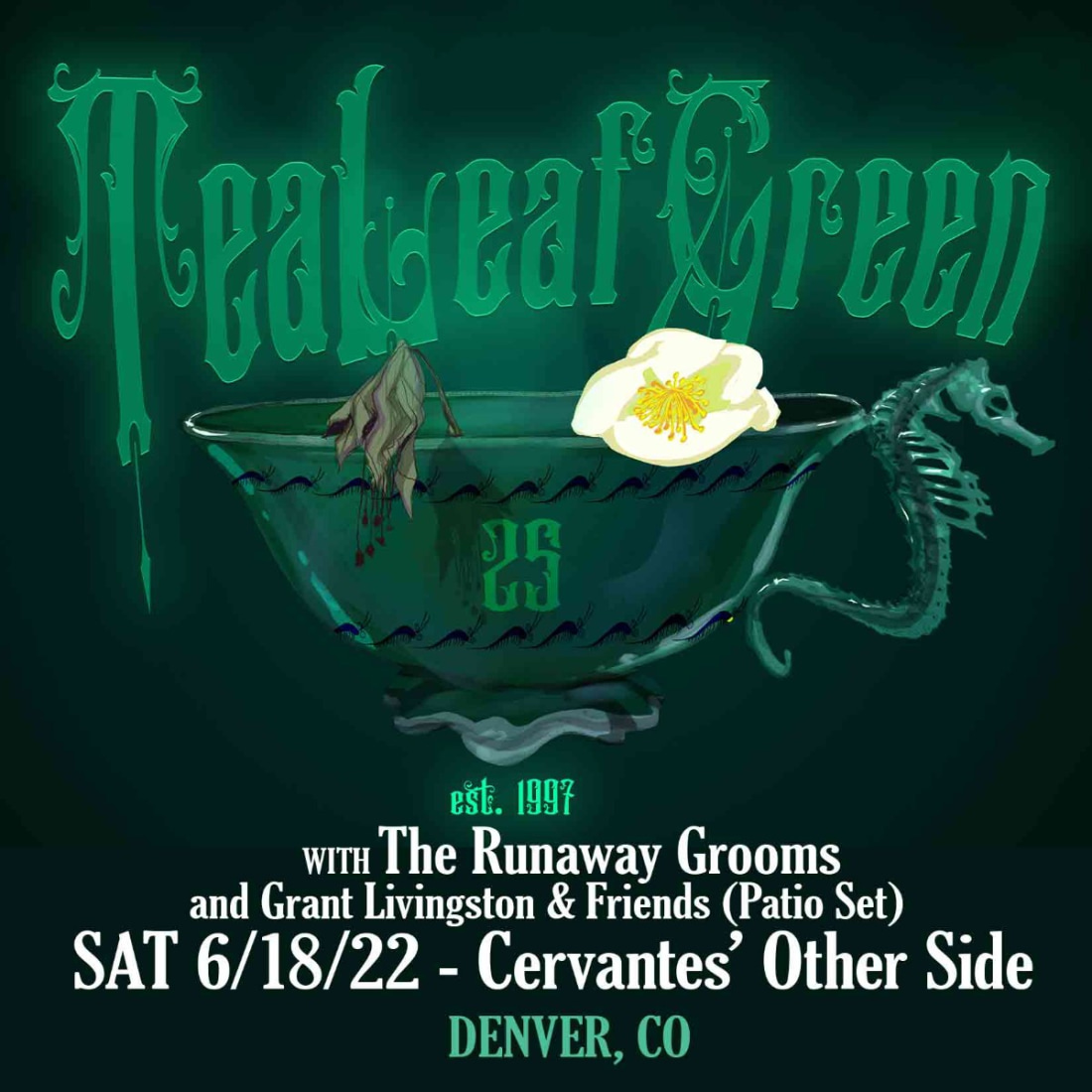 Tea Leaf Green w/ The Runaway Grooms, Grant Livingston & Friends (Patio Set)