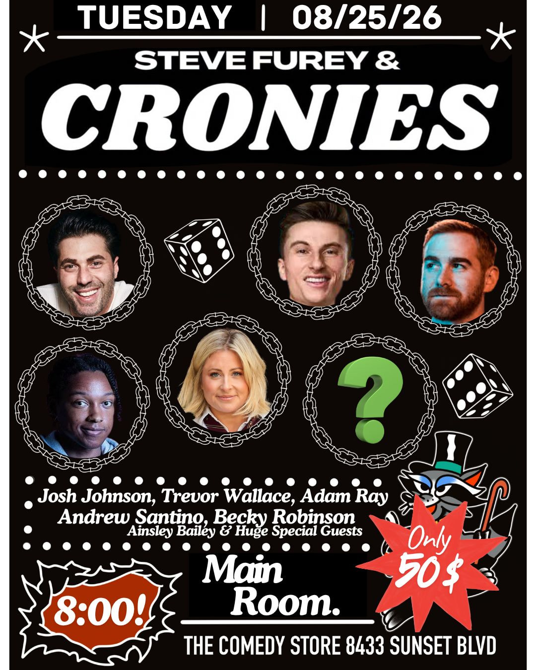*Low Ticket Warning* Steve Furey & Cronies - Josh Johnson, Becky Robinson, Adam Ray, Trevor Wallace, Andrew Santino +more!