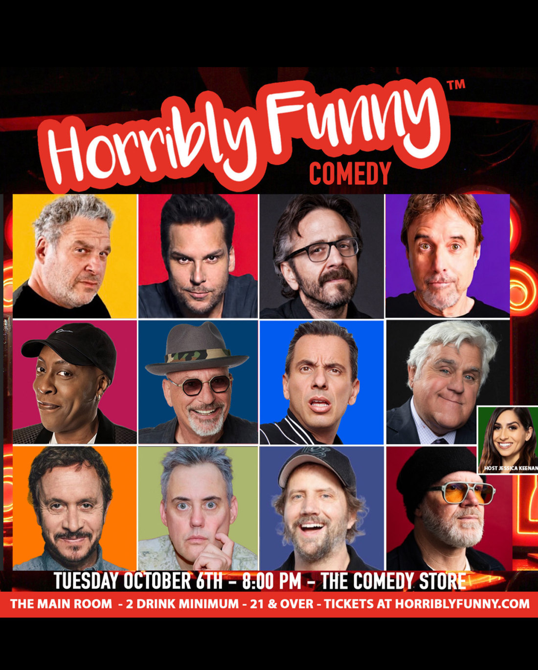 *Low Ticket Warning* Horribly Funny - Sebastian Maniscalco, Marc Maron, Jay Leno, Arsenio Hall, Dane Cook, Howie Mandel, Jeff Garlin, Kevin Nealon, Pauly Shore, Orny Adams, Jamie Kennedy, Dean Delray, Jessica Keenan and more!