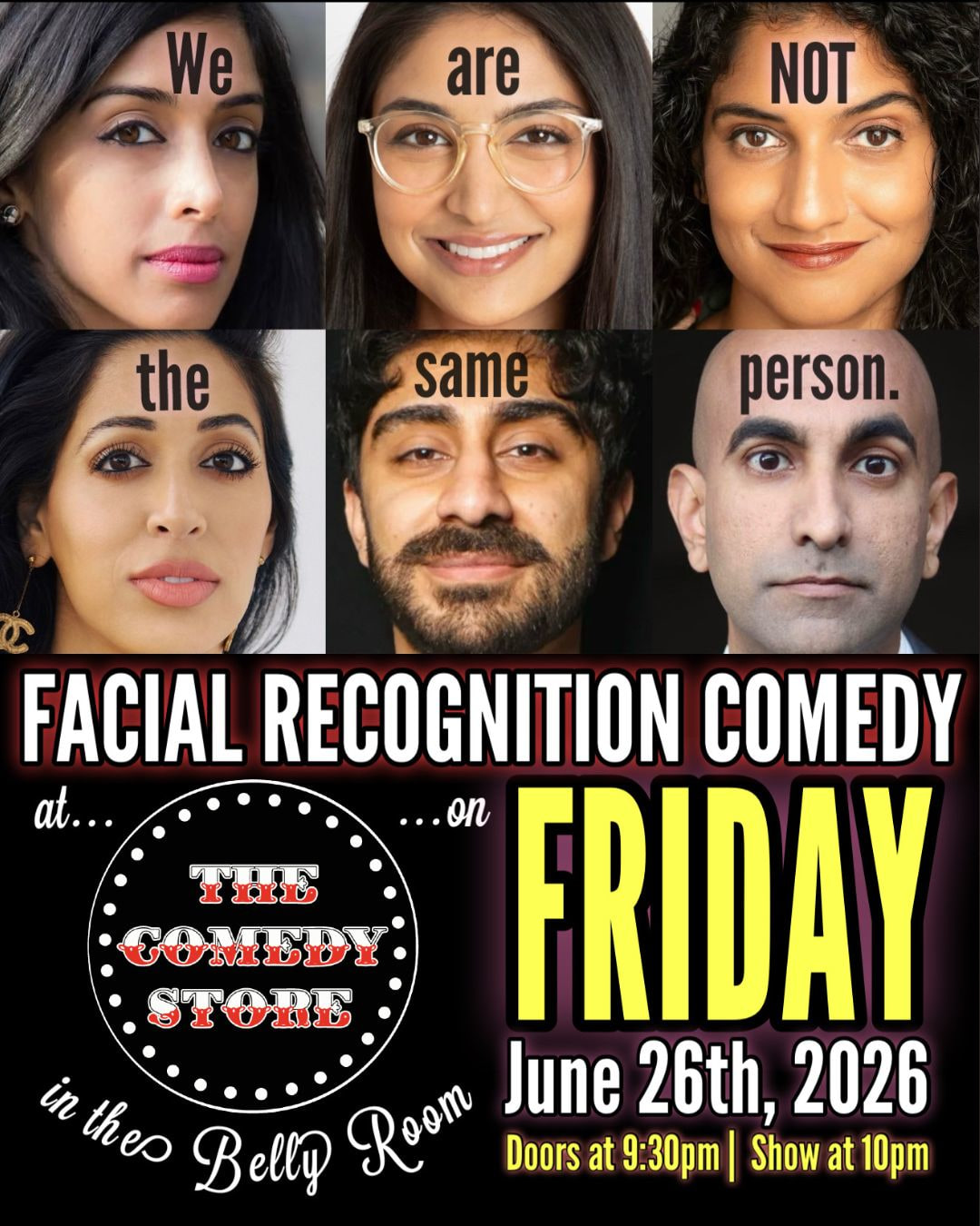 Facial Recognition Comedy - Fizaa Dosani, Zahra Ali, Pallavi Gunalan, Sahib Singh, Rajiv Satyal, Seema Yasmin and more!