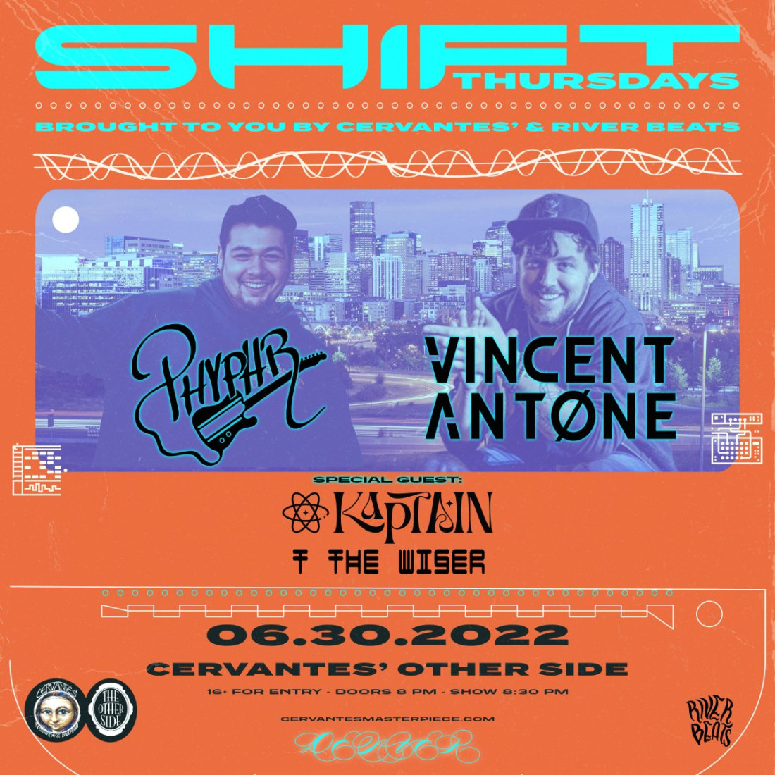 SHIFT Ft. Phyphr & Vincent Antone w/ Special Guest: Kaptain + T the Wiser