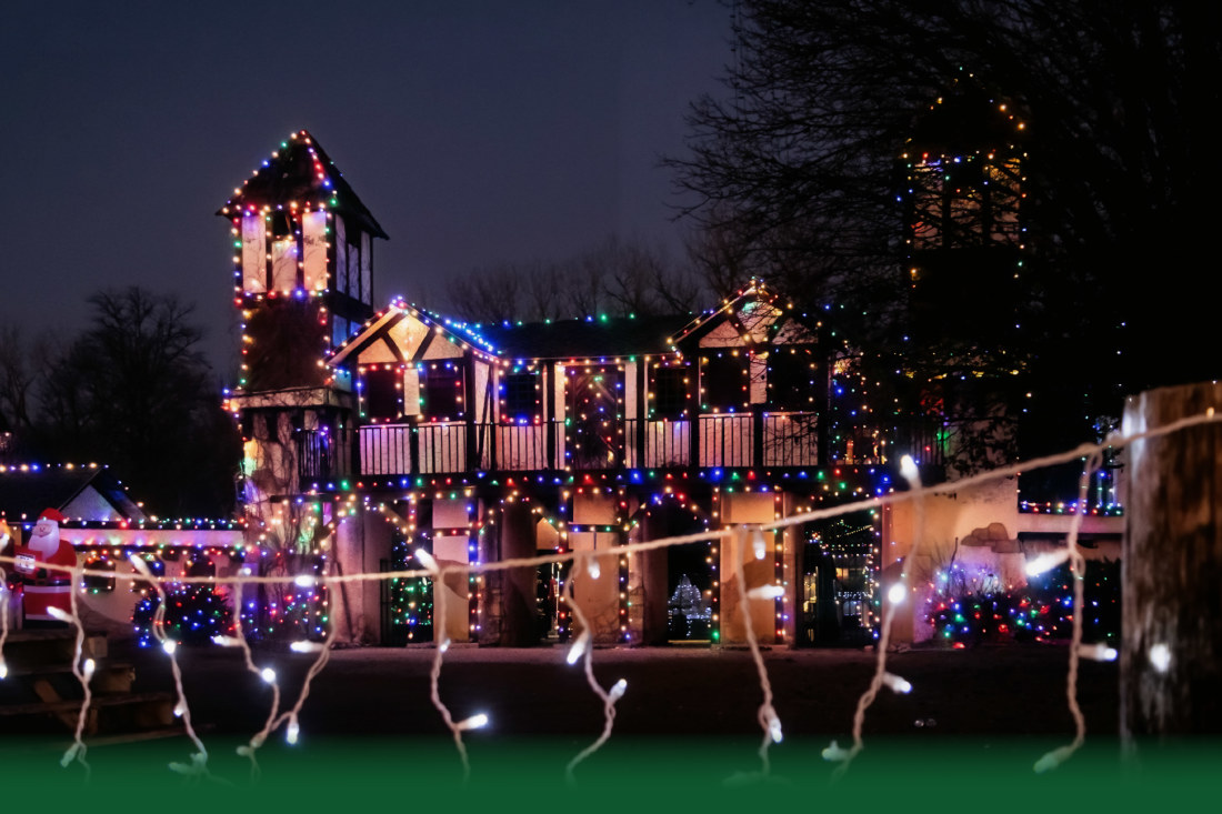 Lit up renaissance village