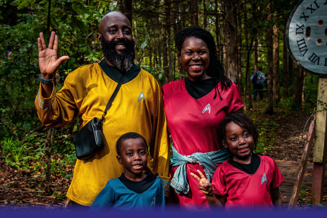 Family in costume