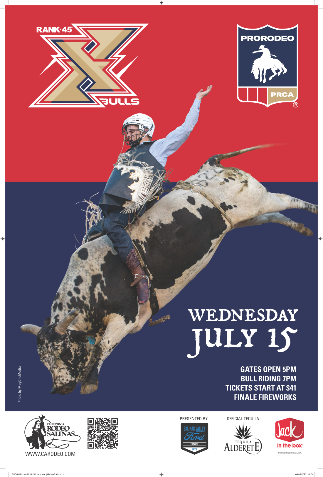 Xtreme Bulls July 15 event poster