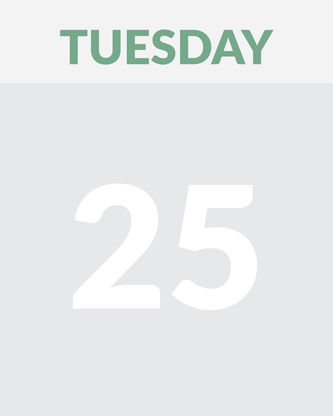 TUESDAY 25