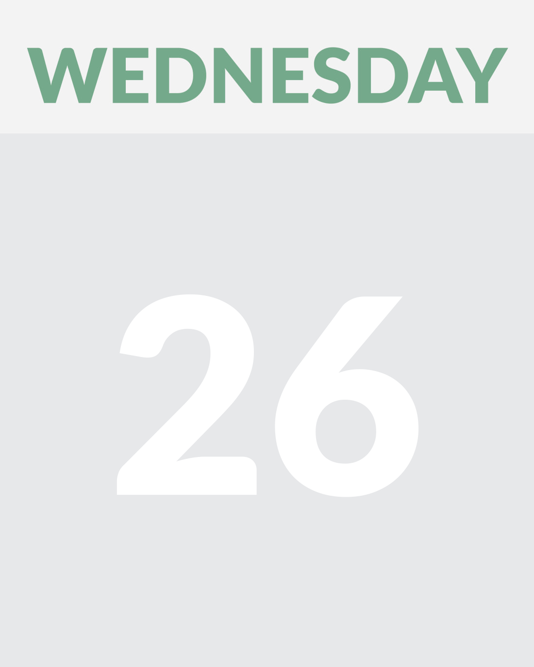 WEDNESDAY 26