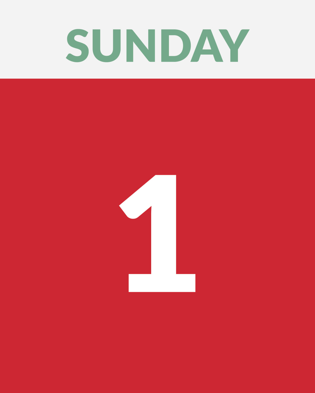 SUNDAY 1