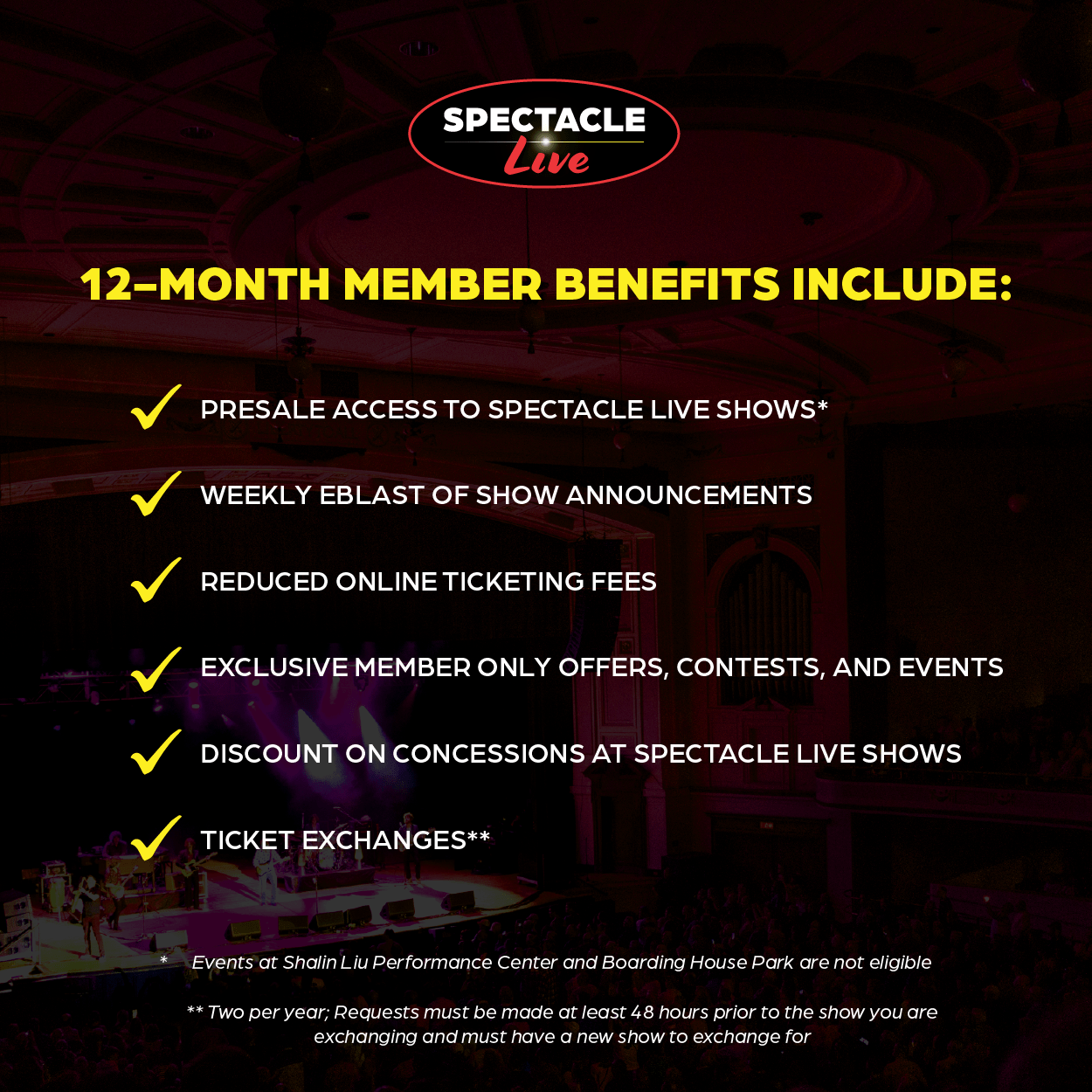Become a Spectacle Live Member!