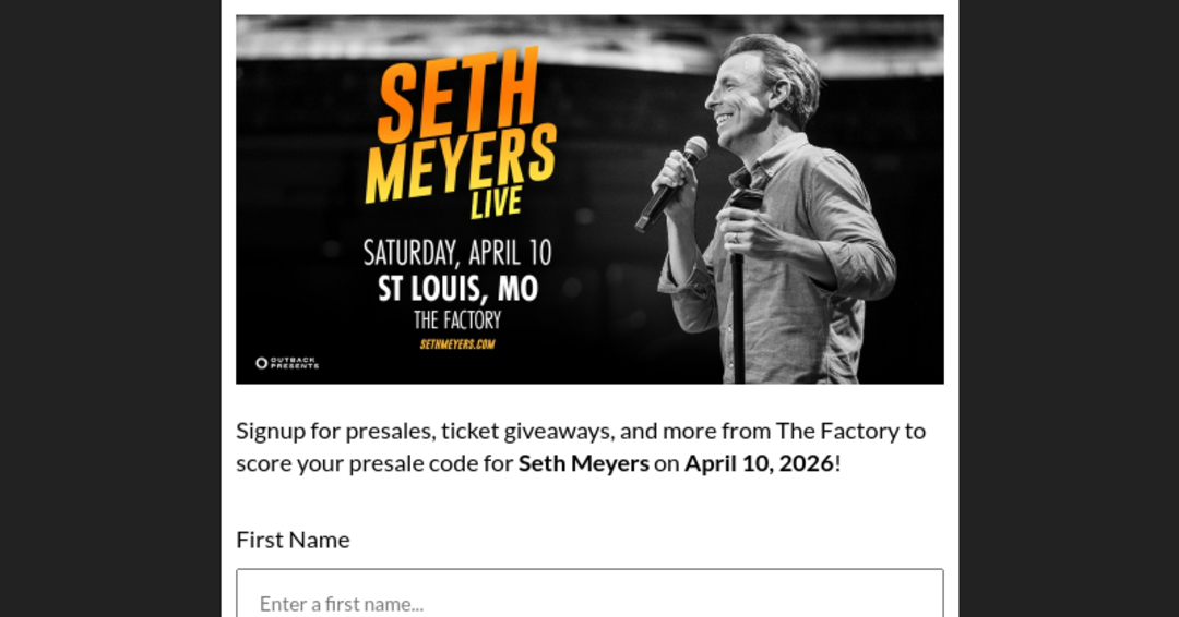 Seth Meyers | 4.10.26 | The Factory