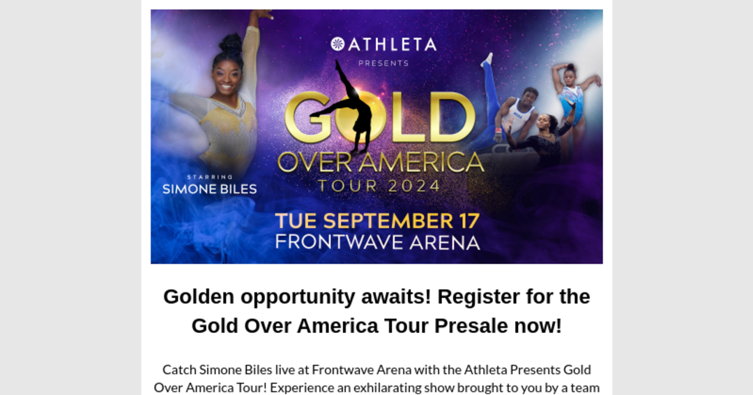 Gold Over America Tour Presale signup