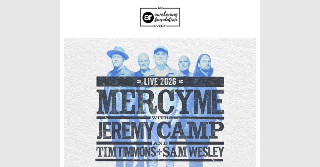 MercyMe Live Fall 2026